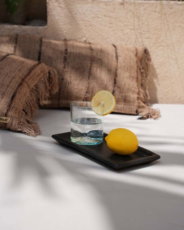 Bazar Bizar The Burned Sushi Bord - Zwart - L36 x B17 cm