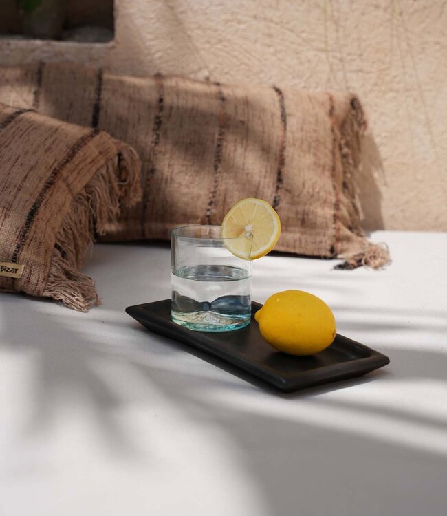 Bazar Bizar The Burned Sushi Bord - Zwart - L36 x B17 cm