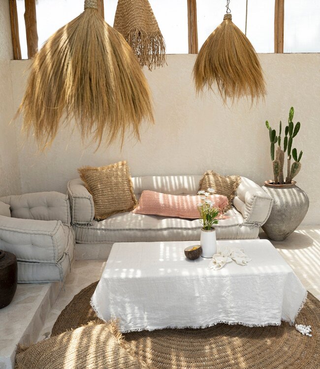 Bazar Bizar Het Linnen Tafelkleed - Wit - 150x250