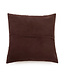 Bazar Bizar De Four Panel Leather Kussenhoes - Chocolade - 40x40
