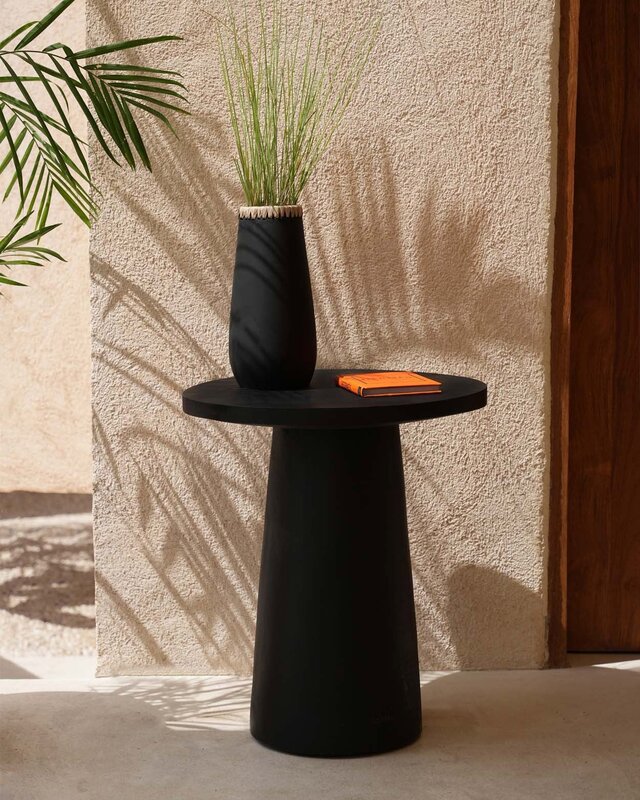Bazar Bizar De Timber Conic Bijzettafel - Zwart - 50