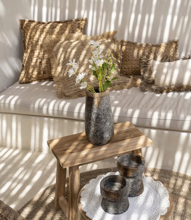 Bazar Bizar De Zigeuner Kaarsenhouder - Antiek Grijs - L