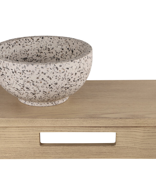 Differnz Waskom River Terrazzo | Zwart/Wit | Ø23xH12 cm