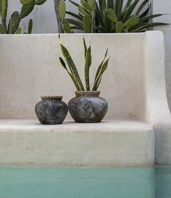 Bazar Bizar De Styly Vaas - Antiek Grijs - S