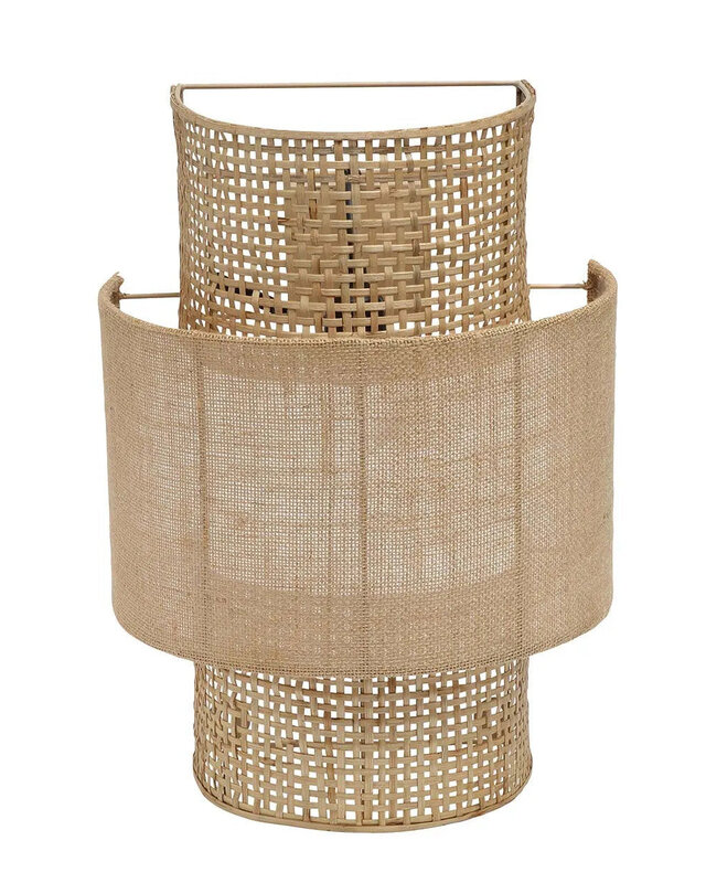 Bazar Bizar De Bolly Jute Wandlamp - Natuurlijk - M