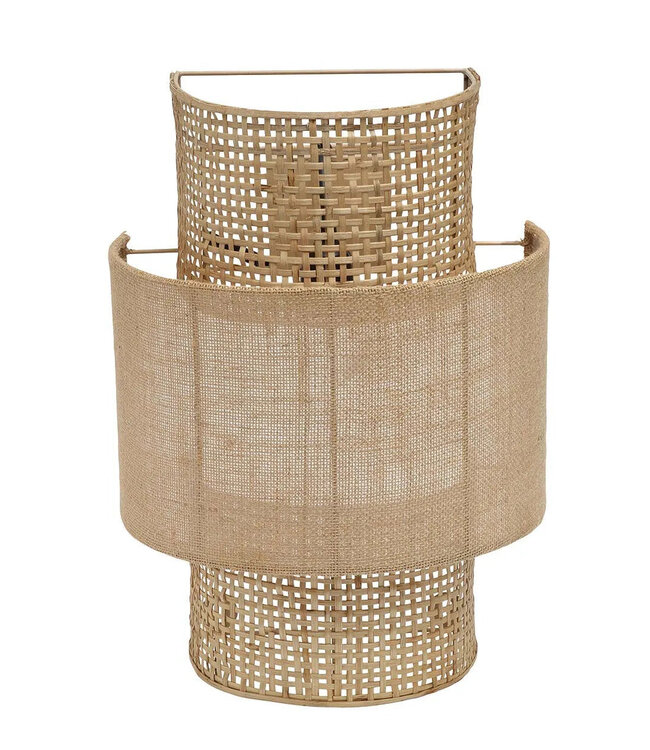 Bazar Bizar De Bolly Jute Wandlamp - Natuurlijk - M