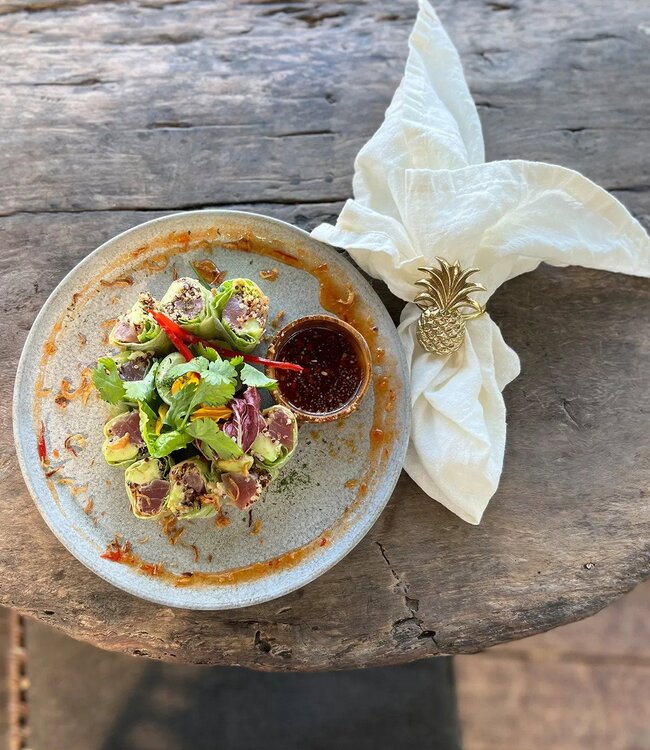 Bazar Bizar De Ananas Servetring - Goud