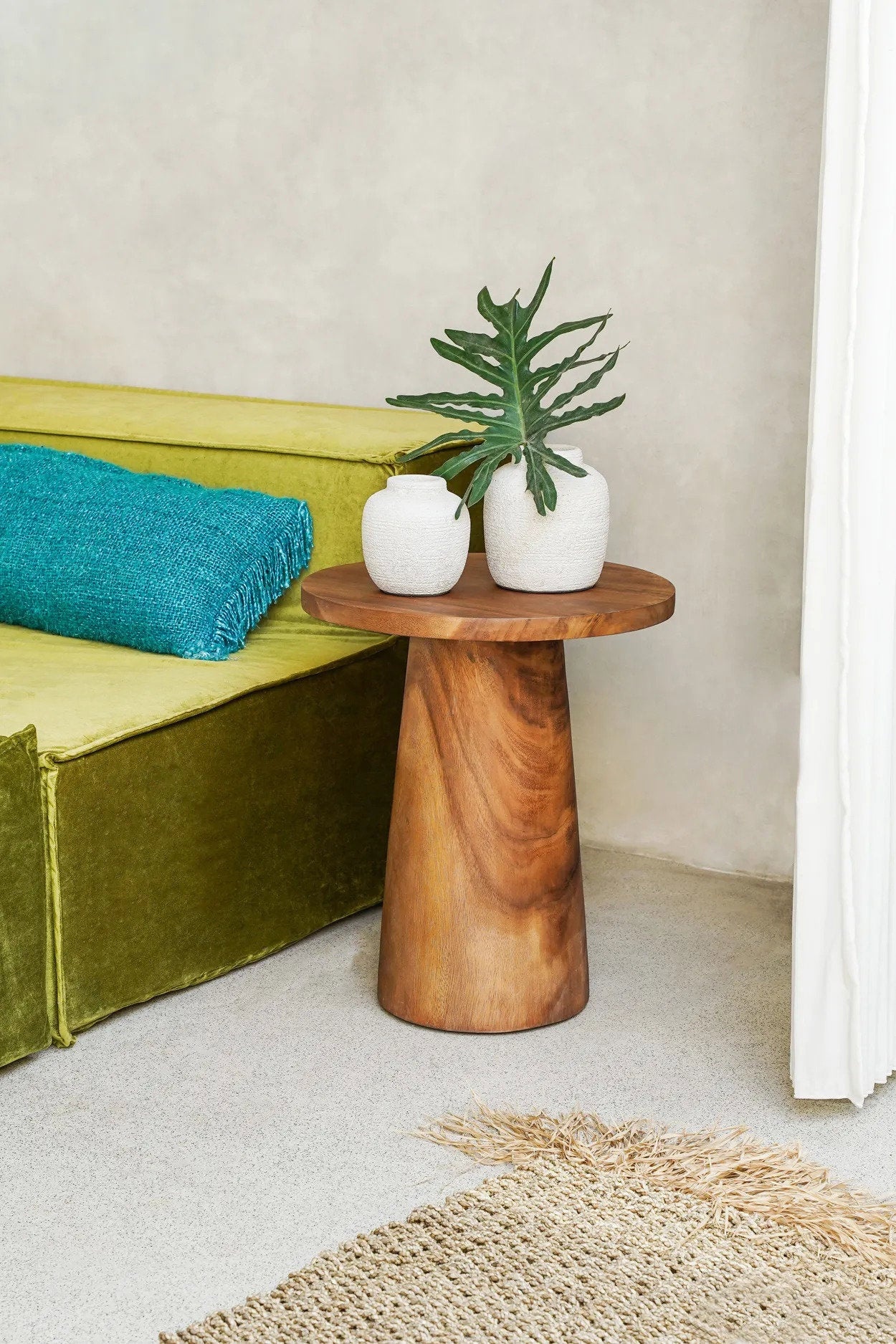 Bazar Bizar De Timber Conic Bijzettafel - Natuurlijk - 50