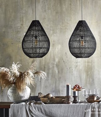 Raw Materials Amsterdam Maze Hanglamp Druppel Zwart 65 x 45 cm
