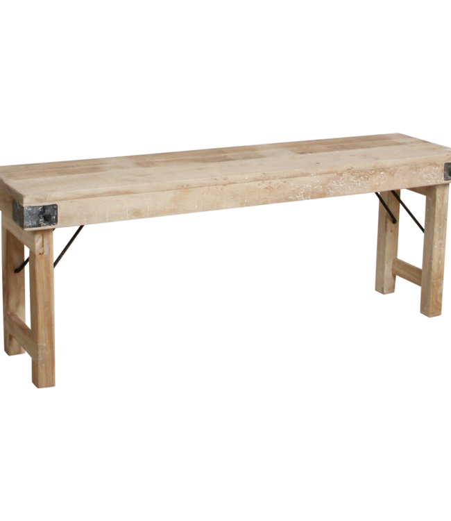 Raw Materials Amsterdam Limewash Eetkamerbank Inklapbaar120/160 Cm