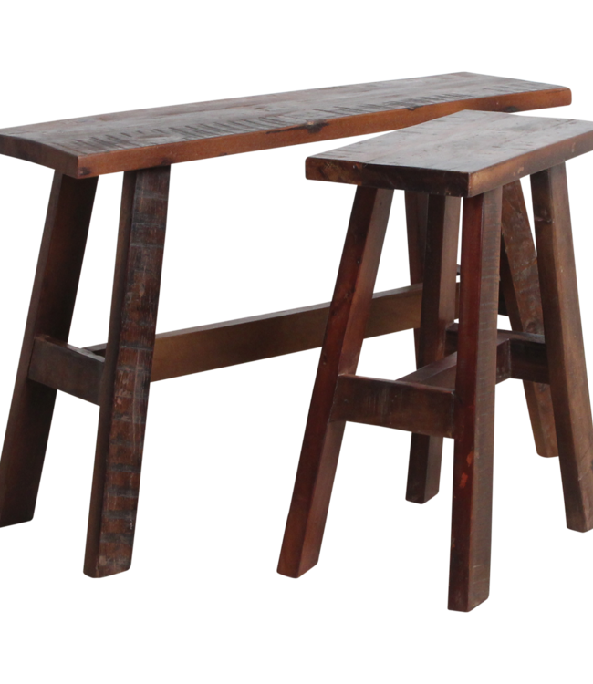 Raw Materials Amsterdam Bruin 'Bushalte' Bankje Large 85x50x20 Cm