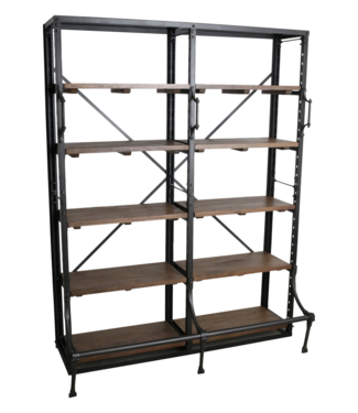 Raw Materials Amsterdam Archiefkast Boekenkast Dubbel Metaal/Hout 200 x 152 x 43 Cm