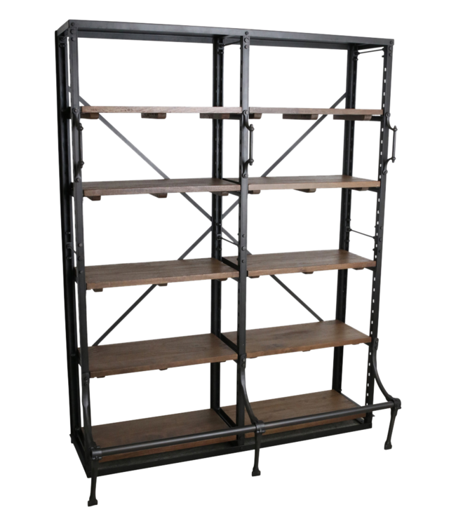 Raw Materials Amsterdam Archiefkast Boekenkast Dubbel Metaal/Hout 200 x 152 x 43 Cm