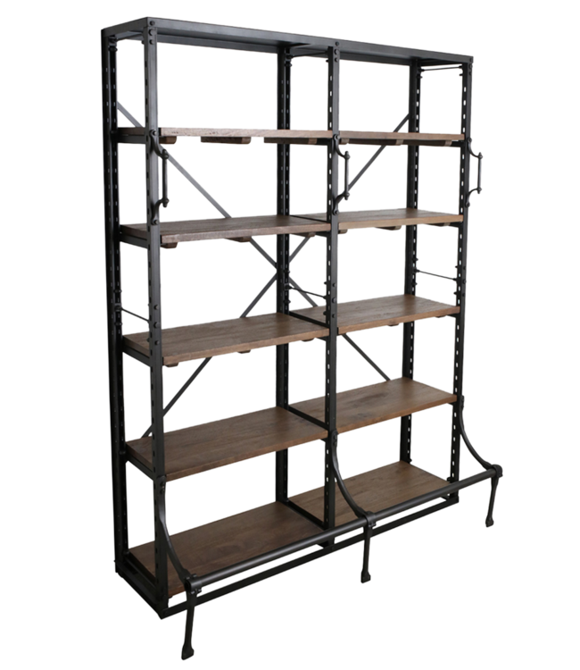 Raw Materials Amsterdam Archiefkast Boekenkast Dubbel Metaal/Hout 200 x 152 x 43 Cm