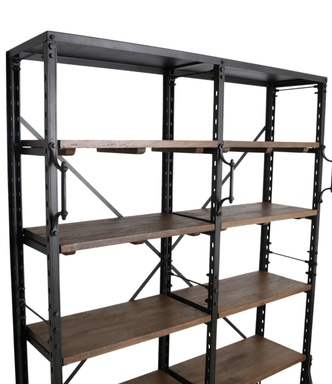 Raw Materials Amsterdam Archiefkast Boekenkast Dubbel Metaal/Hout 200 x 152 x 43 Cm