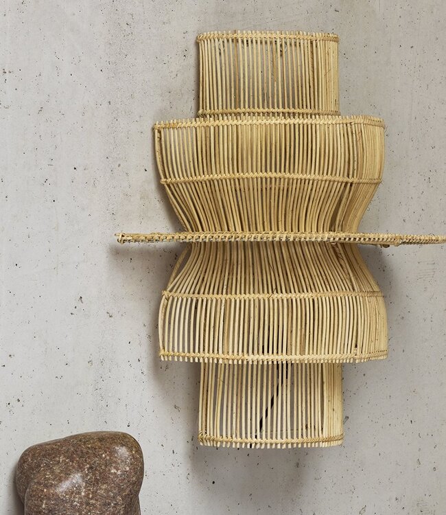 Raw Materials Amsterdam Saturn rotan wandlamp H55xB52xL33 cm