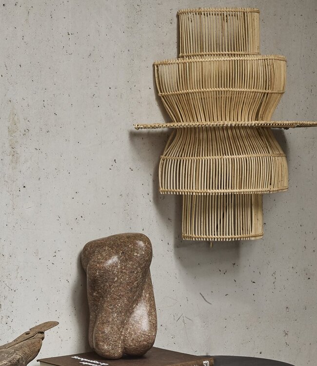 Raw Materials Amsterdam Saturn rotan wandlamp H55xB52xL33 cm