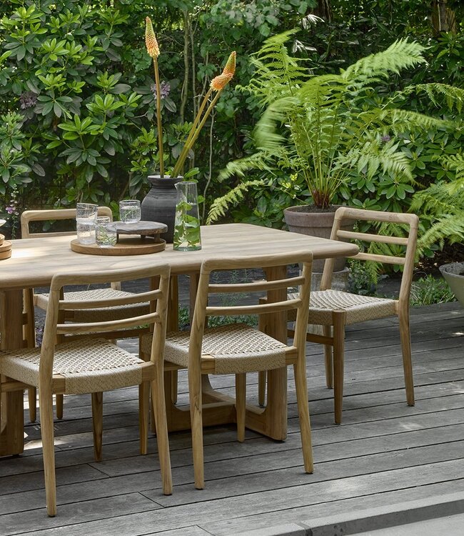 Raw Materials Amsterdam Verano Tuinstoel Naturel Hout Touw