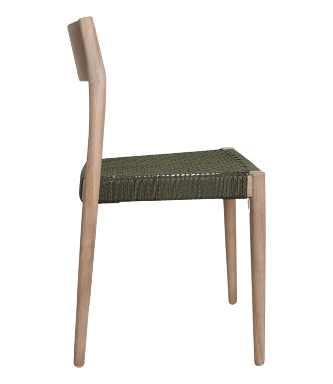 Raw Materials Amsterdam Freya Tuinstoel Groen - Licht Teakhout