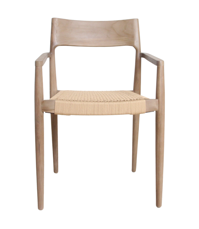 Raw Materials Amsterdam a Tuinstoel Met Armleuning Naturel - Licht Teakhout