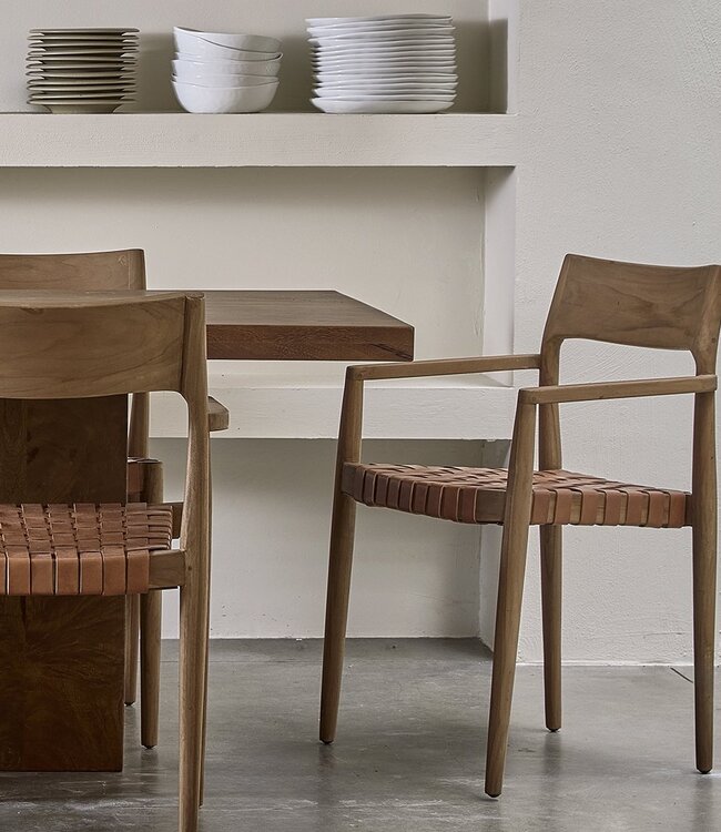 Raw Materials Amsterdam Freya Eetkamerstoel Met Armleuning Bruin