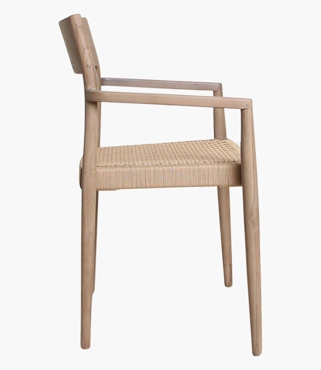 Raw Materials Amsterdam a Tuinstoel Met Armleuning Naturel - Licht Teakhout