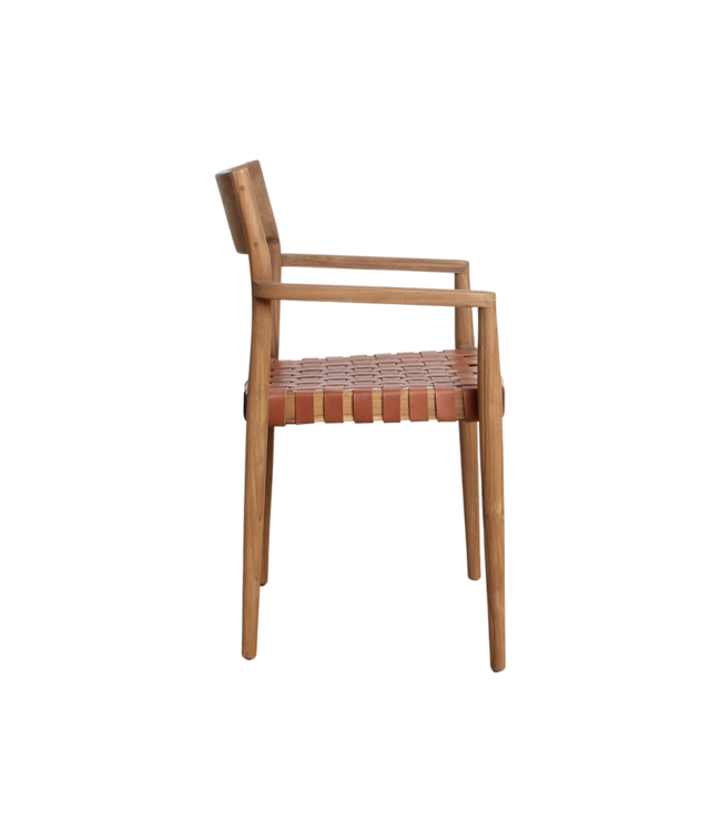 Raw Materials Amsterdam Freya Eetkamerstoel Met Armleuning Bruin