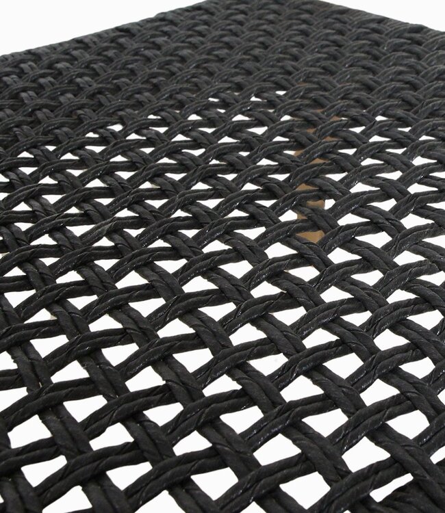 Raw Materials Amsterdam Verano Tuinstoel Zwart Naturel Teakhout Touw