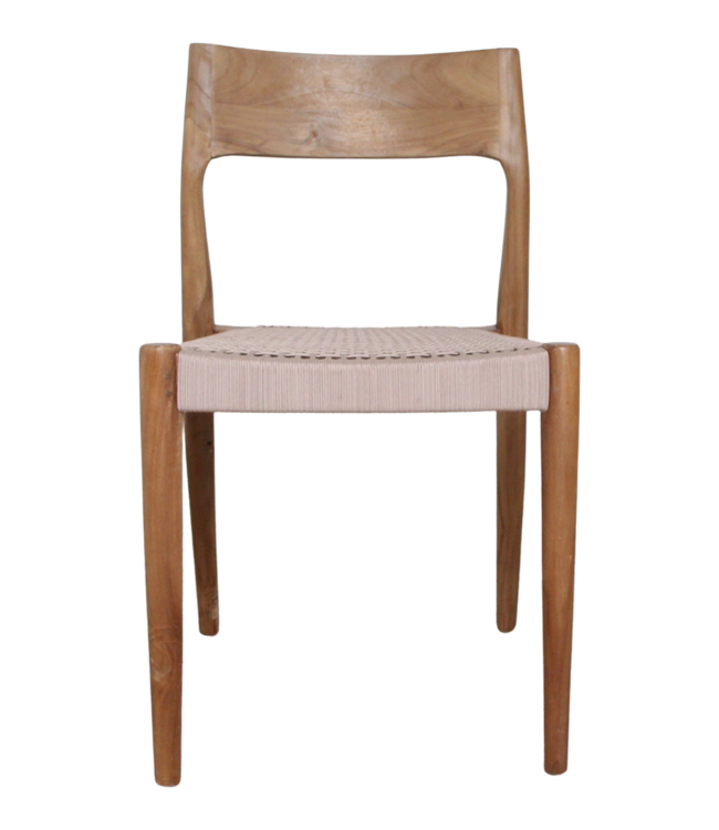 Raw Materials Amsterdam Freya Tuinstoel Naturel - Donker Teakhout