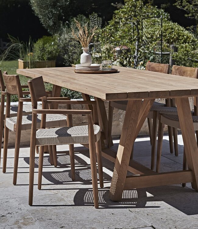 Raw Materials Amsterdam Freya Tuinstoel Met Armleuning Naturel - Donker Teakhout