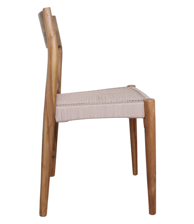 Raw Materials Amsterdam Freya Tuinstoel Naturel - Donker Teakhout