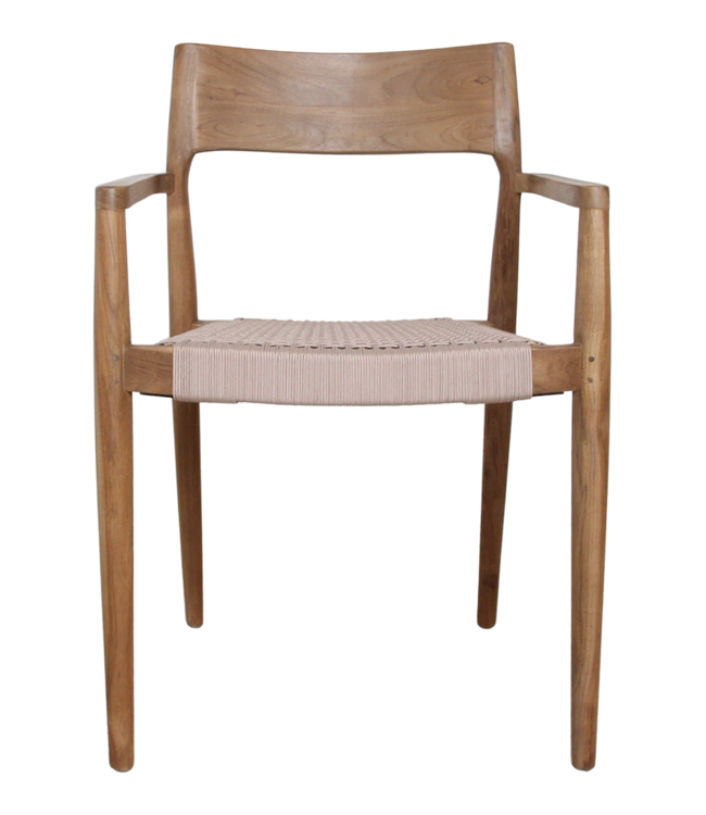 Raw Materials Amsterdam Freya Tuinstoel Met Armleuning Naturel - Donker Teakhout