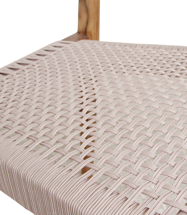 Raw Materials Amsterdam Freya Tuinstoel Naturel - Donker Teakhout