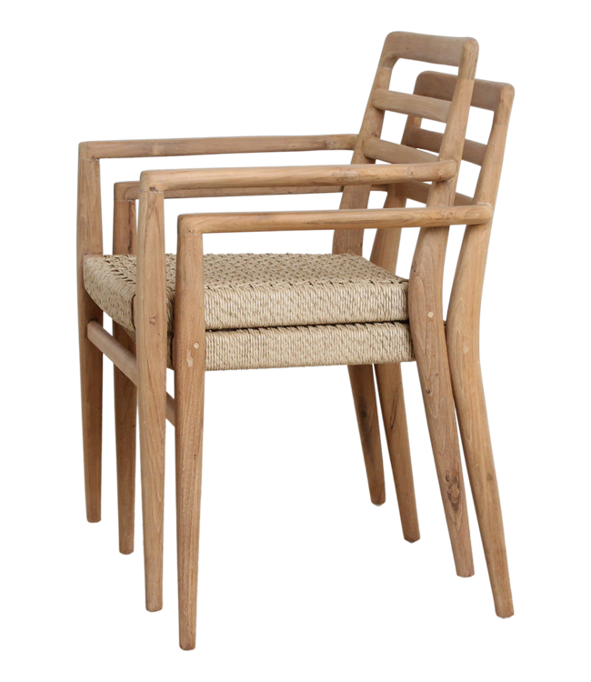 Raw Materials Amsterdam Verano Tuinstoel Met Armleuning Teakhout/Touw