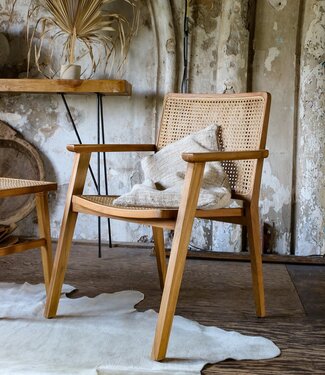Raw Materials Amsterdam Nova Eetkamerstoel Met Armleuning Hout/Rotan
