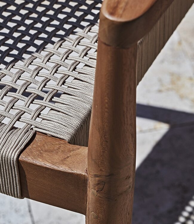 Raw Materials Amsterdam Freya Tuinstoel Met Armleuning Naturel - Donker Teakhout