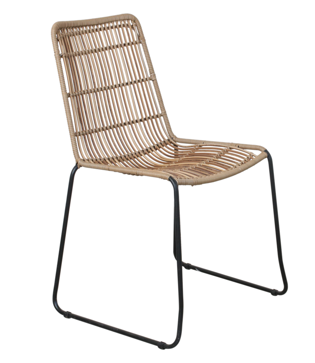 Raw Materials Amsterdam Jane Slim Tuinstoel Naturel Metaal/Rotan