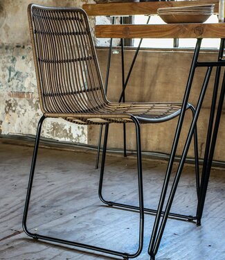 Raw Materials Amsterdam Jane Slim Tuinstoel Naturel Metaal/Rotan