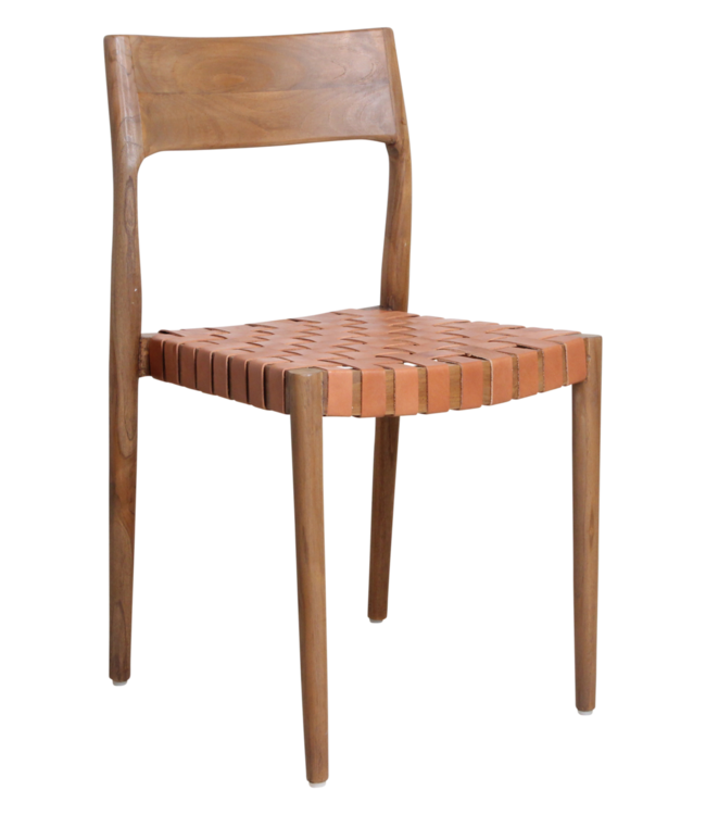 Raw Materials Amsterdam Freya Eetkamerstoel Naturel Hout Leer