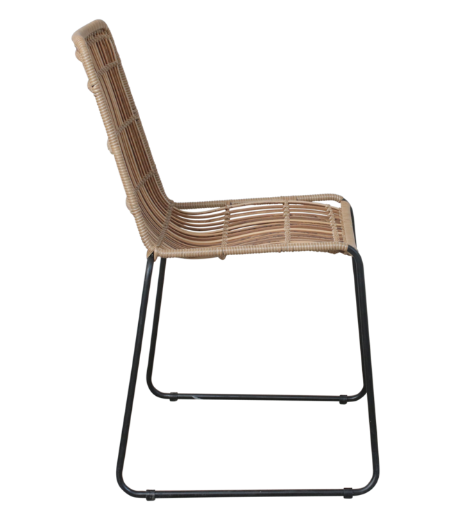 Raw Materials Amsterdam Jane Slim Tuinstoel Naturel Metaal/Rotan