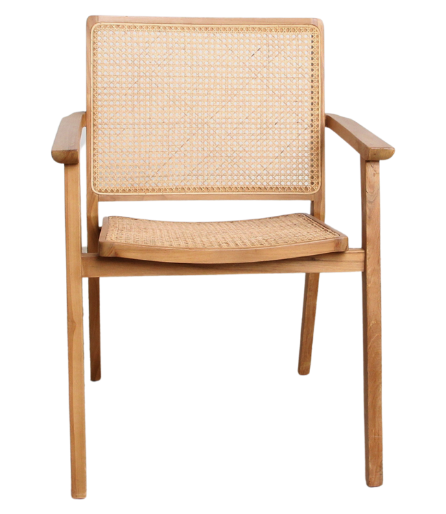 Raw Materials Amsterdam Nova Eetkamerstoel Met Armleuning Hout/Rotan