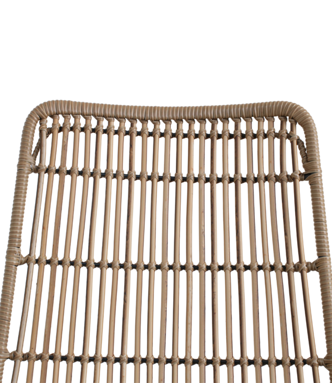 Raw Materials Amsterdam Jane Slim Tuinstoel Naturel Metaal/Rotan