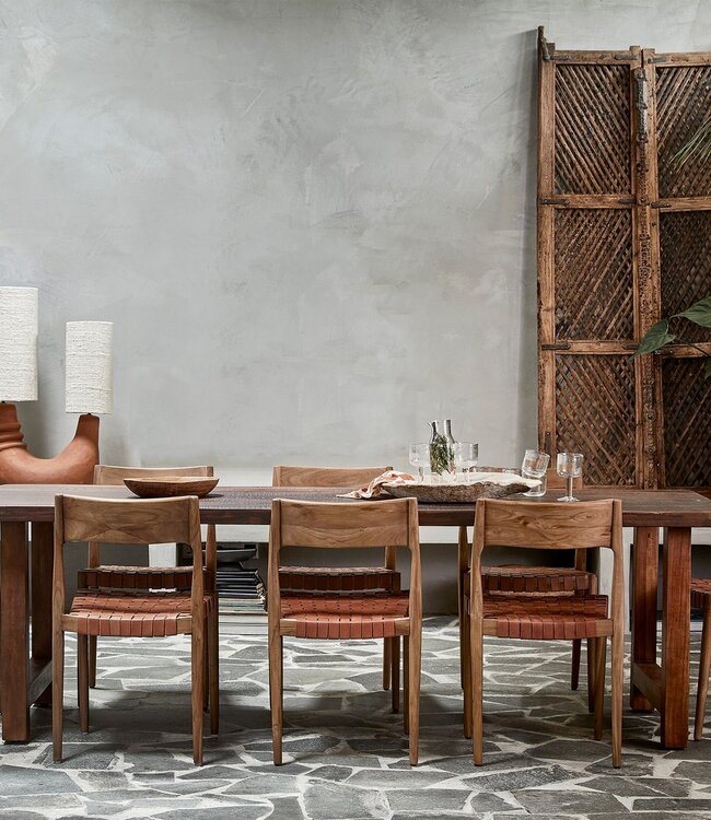 Raw Materials Amsterdam Freya Eetkamerstoel Naturel Hout Leer