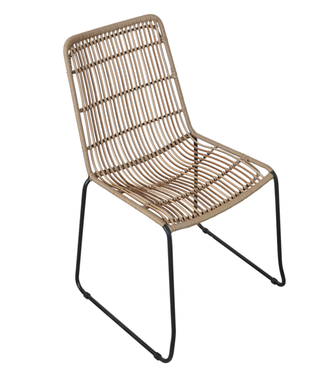 Raw Materials Amsterdam Jane Slim Tuinstoel Naturel Metaal/Rotan