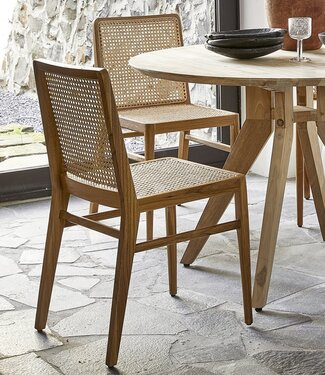 Raw Materials Amsterdam Nova Eetkamerstoel Naturel Hout/Rotan