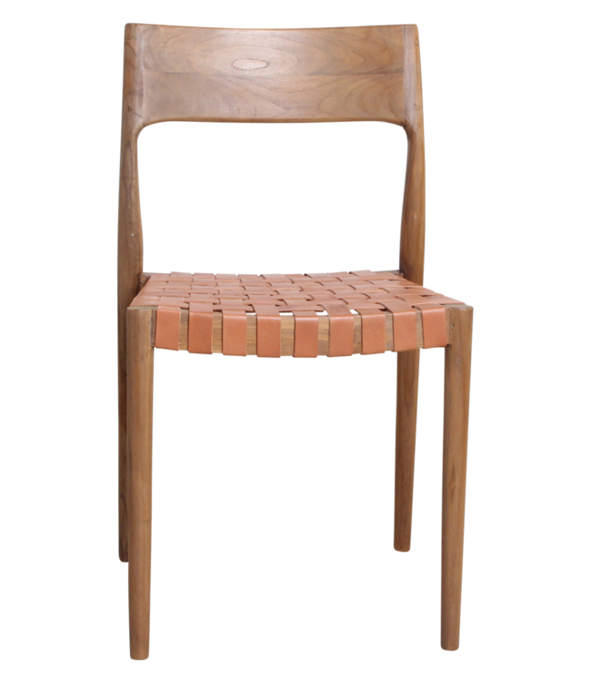 Raw Materials Amsterdam Freya Eetkamerstoel Naturel Hout Leer