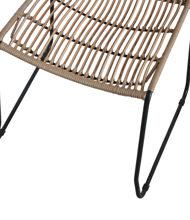 Raw Materials Amsterdam Jane Slim Tuinstoel Naturel Metaal/Rotan