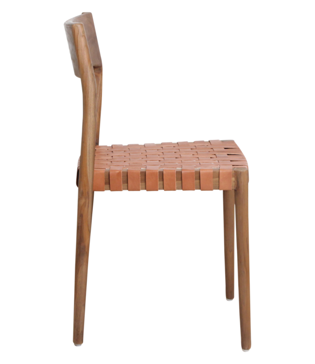 Raw Materials Amsterdam Freya Eetkamerstoel Naturel Hout Leer