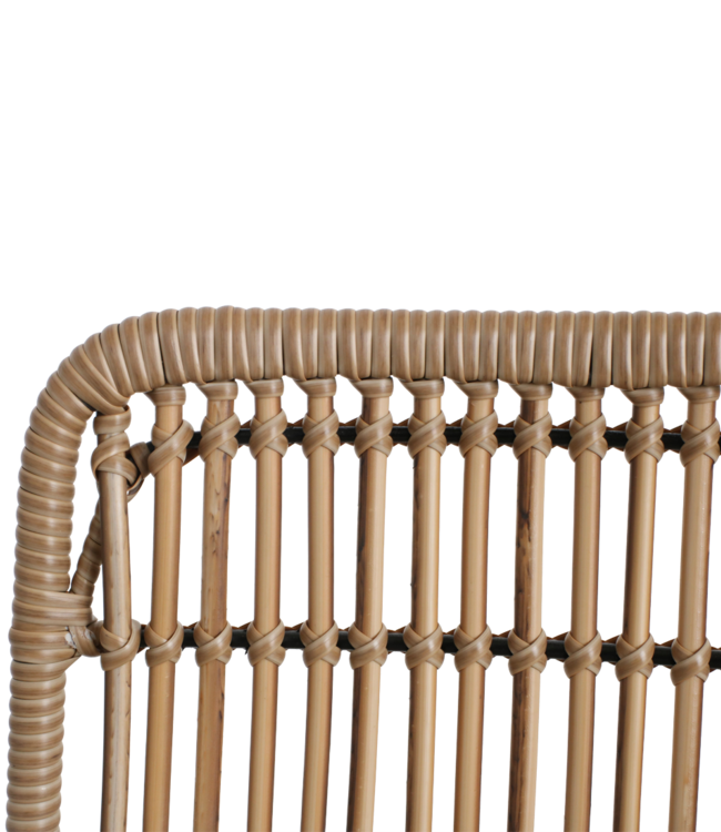 Raw Materials Amsterdam Jane Slim Tuinstoel Naturel Metaal/Rotan