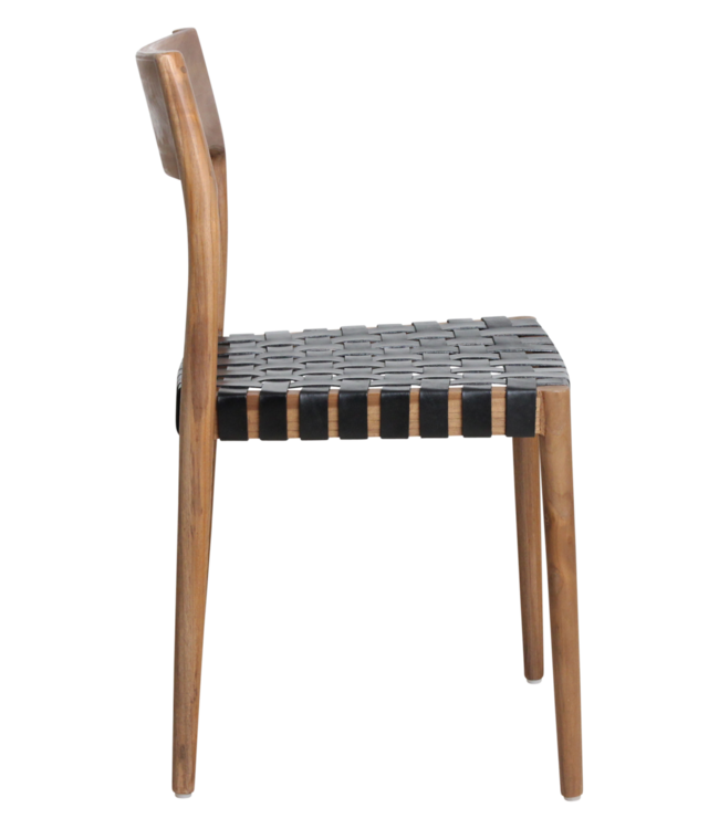 Raw Materials Amsterdam Freya Eetkamerstoel Zwart Leer Hout